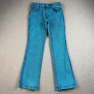 Y2K Vintage Jeans Womens/JRs 11/12 Blue Black Acid Wash Bootcut Mid Rise Stretch